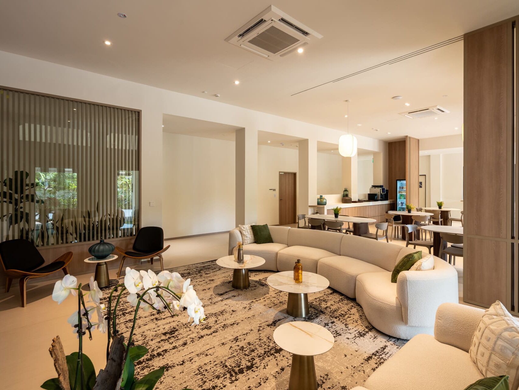 Open-plan lounge and dining area at The Winslow